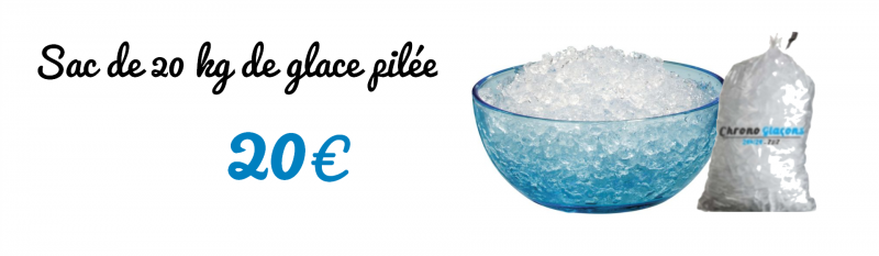 Glace pilée en sac de 20 kg