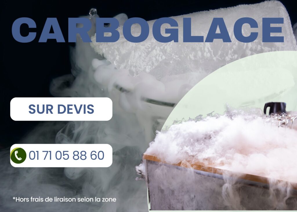 Effet de fumée à la carboglace pour un événement